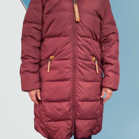 NWT Wanakome Calypso Mulberry Long Down Puffer Jacket - Picture 2 of 12